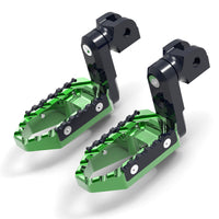 MC Motoparts electric dirt bike 40mm extension foot pegs for Fits Bomb Moto B1 TRC touring model, front view with black finish.