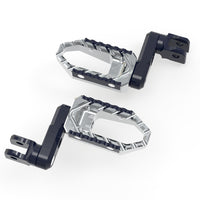 {Rider}  For Kawasaki Ninja 650R 300 400 TRC Touring 50mm Multi-Step Wide Foot Pegs