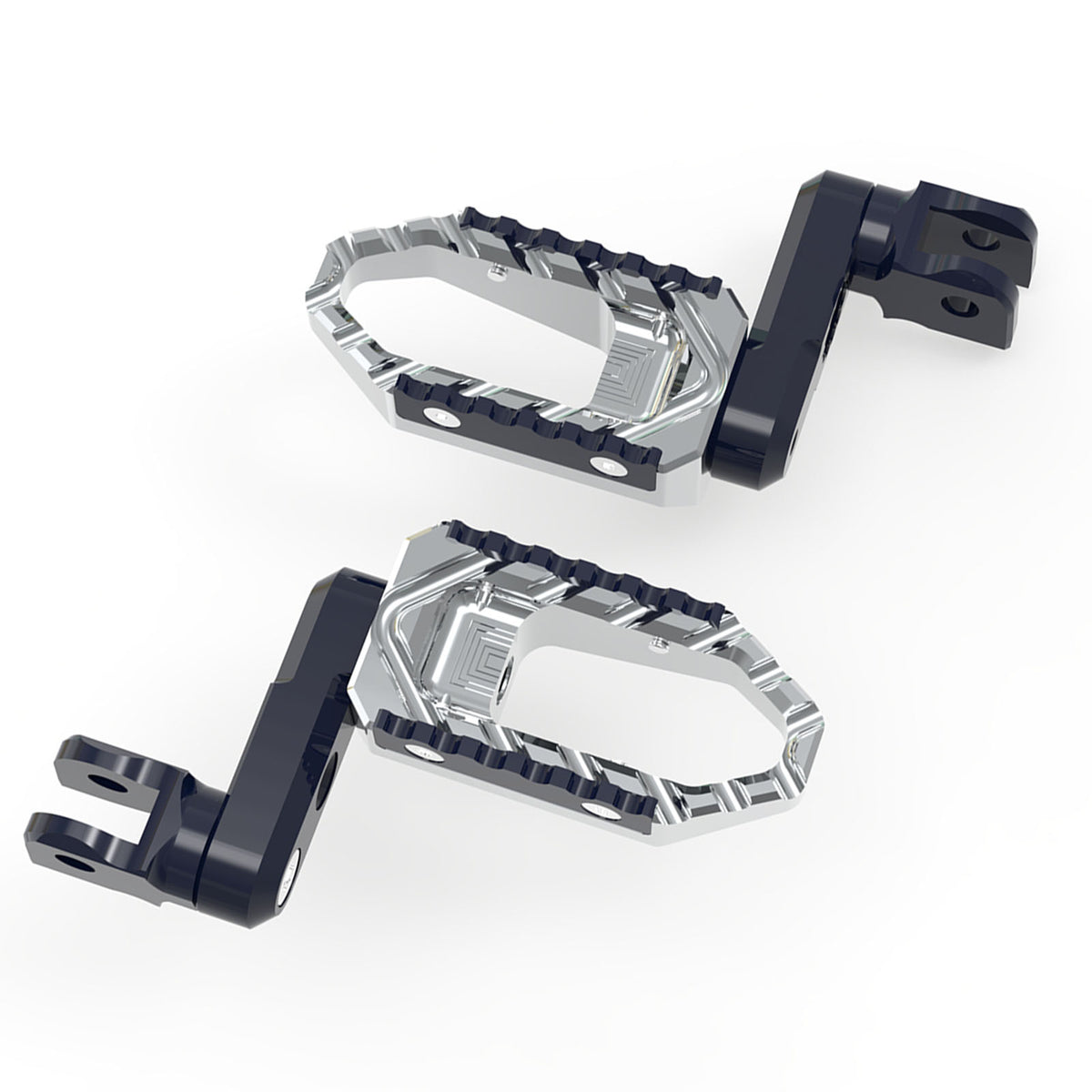 {Rider}  For Kawasaki Ninja 650R 300 400 TRC Touring 50mm Multi-Step Wide Foot Pegs