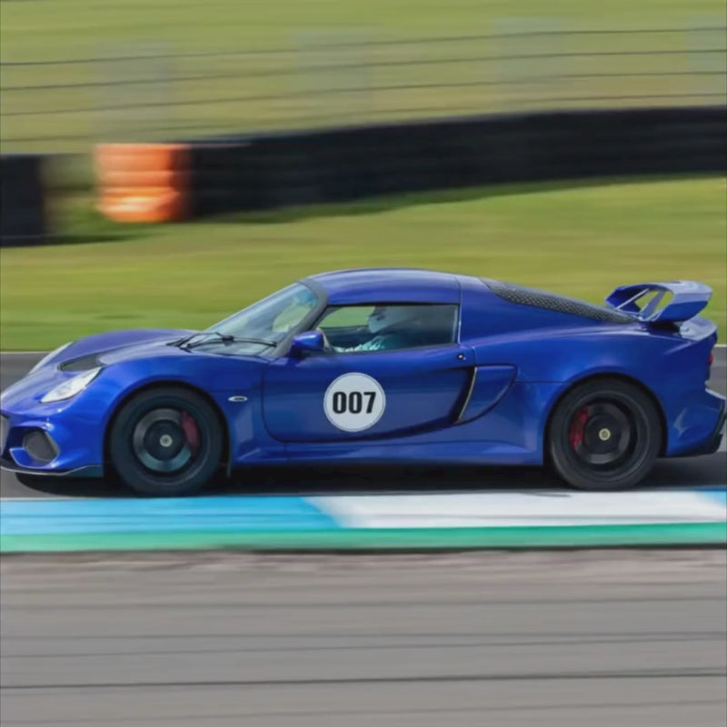 Personalize Custom Race Car Sticker Decals 2pcs - Circle Number Car Sticker with Thin Outline