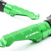 {Rear} Fits Honda CBR600 CBR500R Engraved Logo R-FIGHT Foot Pegs - MC Motoparts
