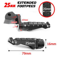 {Trasero} Se adapta a las estriberas R-FIGHT ajustables de 25 mm Triumph America Daytona 675