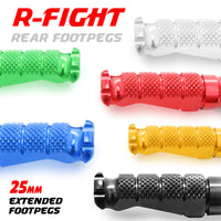 {Rear}  Fits Kawasaki Ninja ZX-4RR-ZX-25R Z7 25mm Adjustable Rear R-FIGHT Foot Pegs