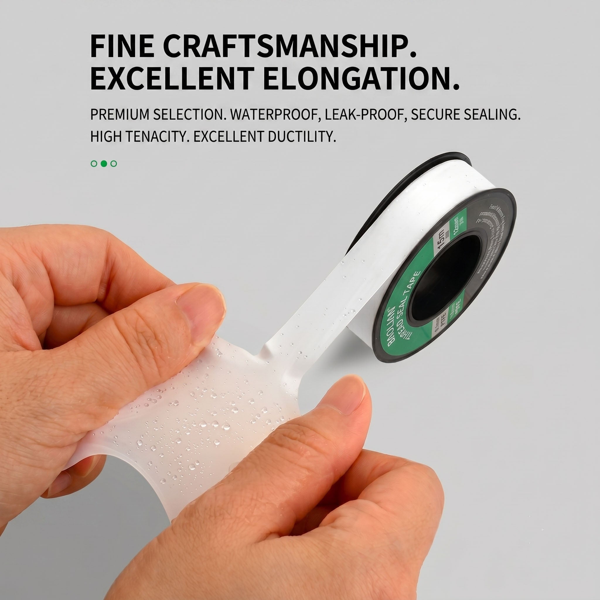 Premium PTFE Thread Seal Tape – Waterproof Plumber's Tape for Pipe Fittings & Leak Repair - 2 Rolls (1/2 Inch x 158 Inches)