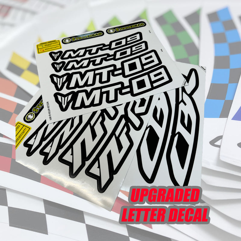 Fit Aprilia Tuono V4 RR V4R Logo Moto GP Check 17 inch Wheel Rim Sticker - MC Motoparts