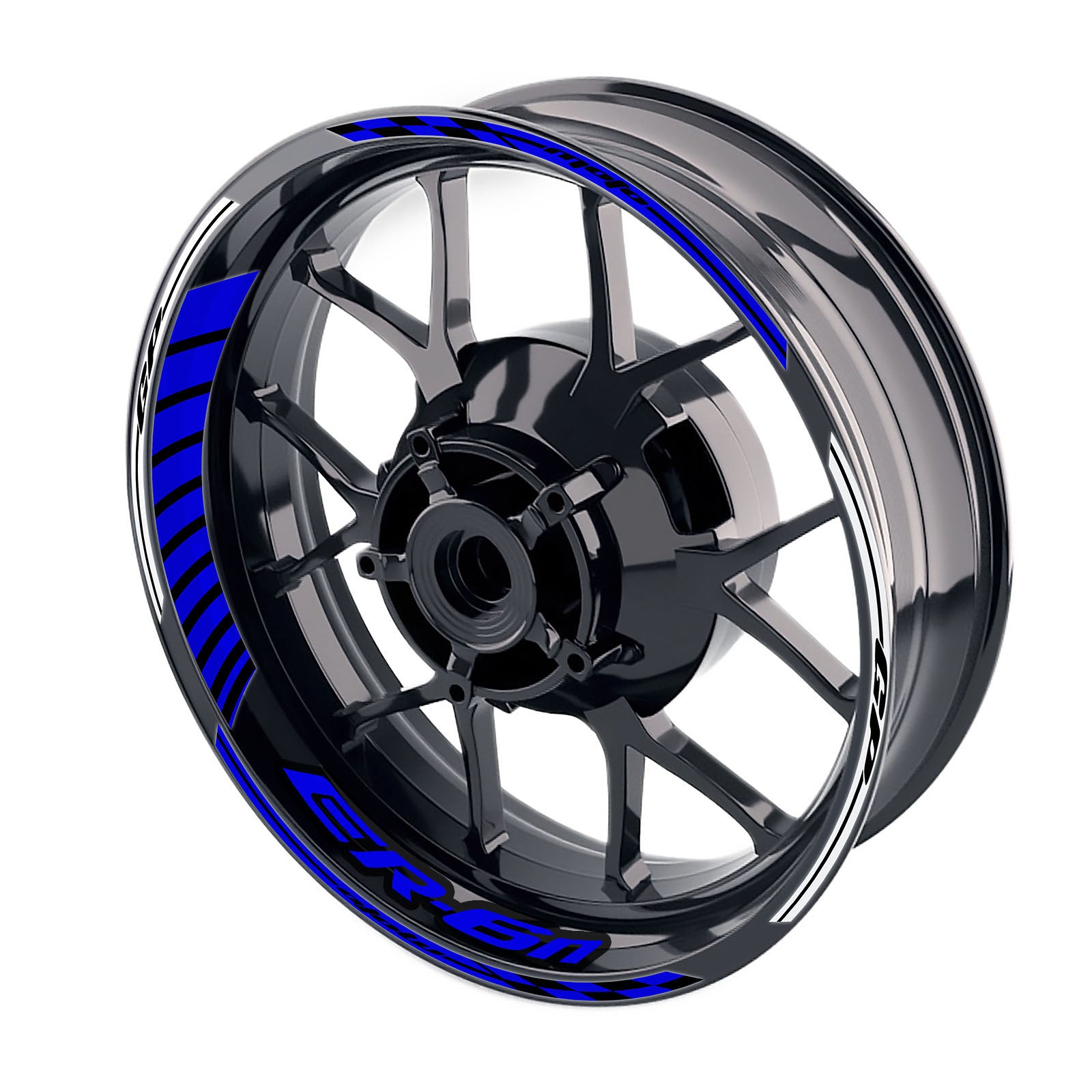 Fit Kawasaki ER-6N Logo Moto GP Stripe 17 inch Wheel Rim Sticker - MC Motoparts