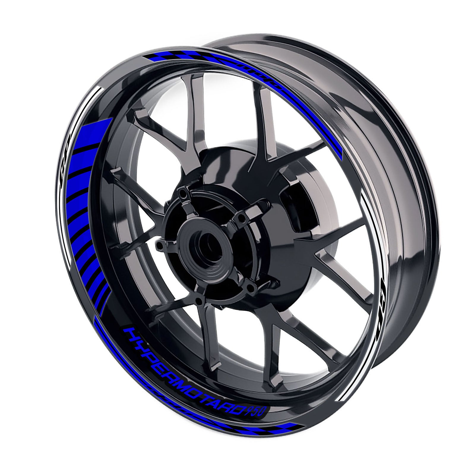 Fit Ducati Hypermotard 950 Logo Moto GP Stripe 17 inch Wheel Rim Sticker - MC Motoparts