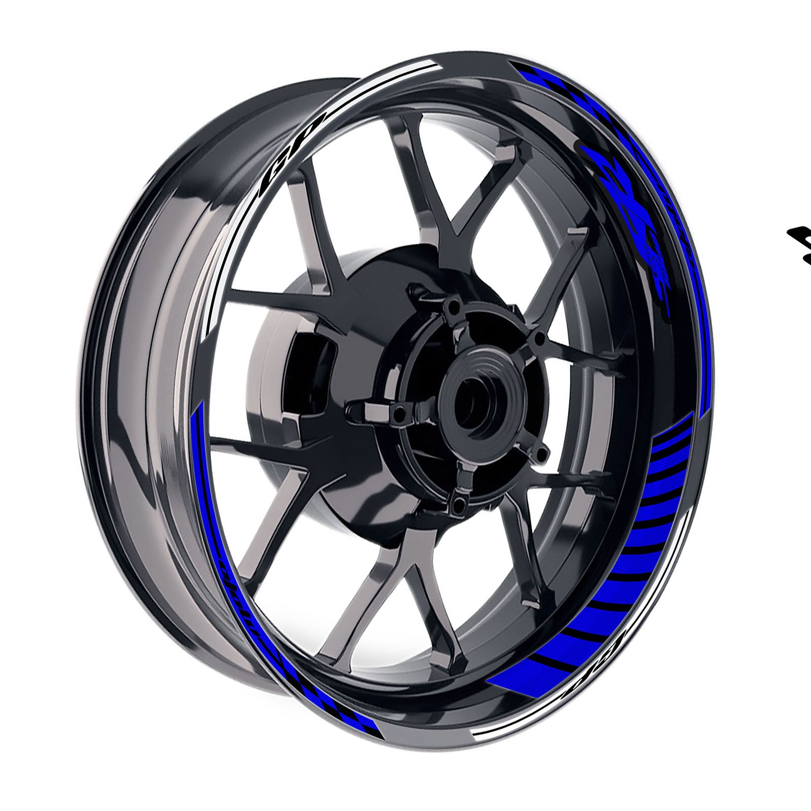 Fit BMW S1000RR Logo GP 17 inch Rim Wheel Stickers Racing Check