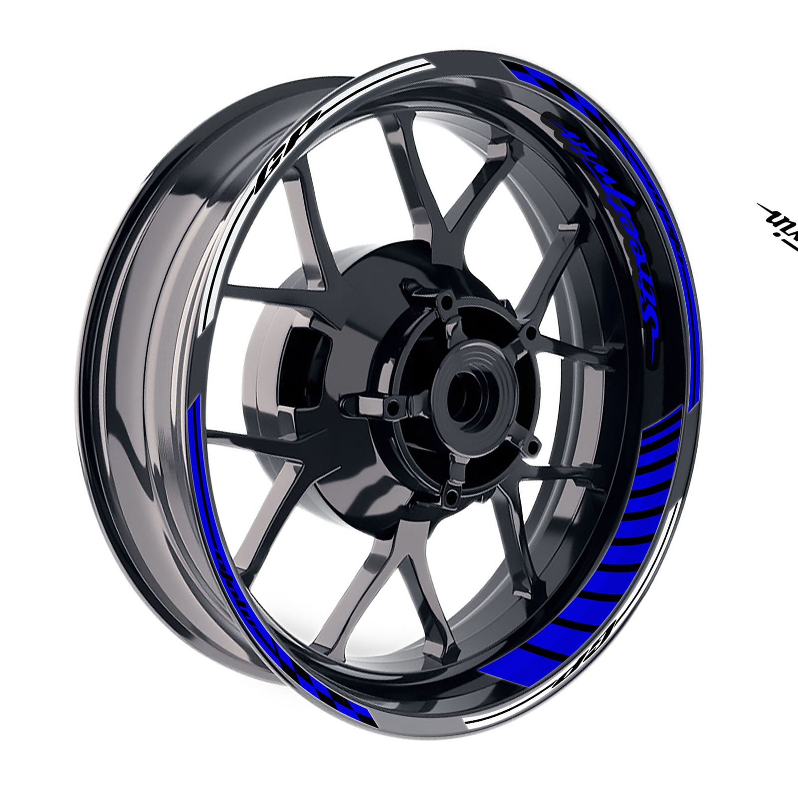 Fit Triumph Street Twin Logo GP 17 inch Rim Wheel Stickers Racing Check