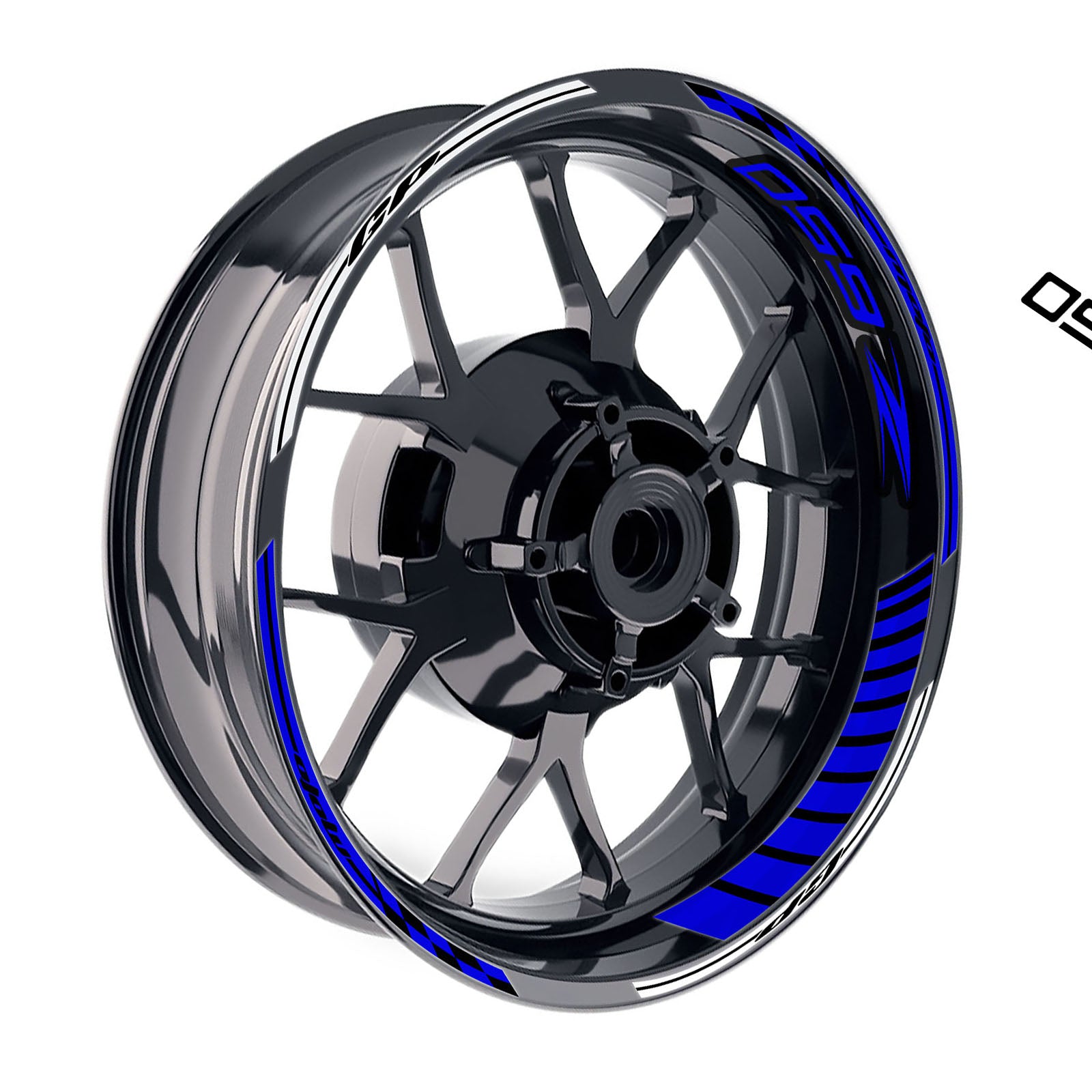 Fit Kawasaki Z650 Logo GP 17 inch Rim Wheel Stickers Racing Check