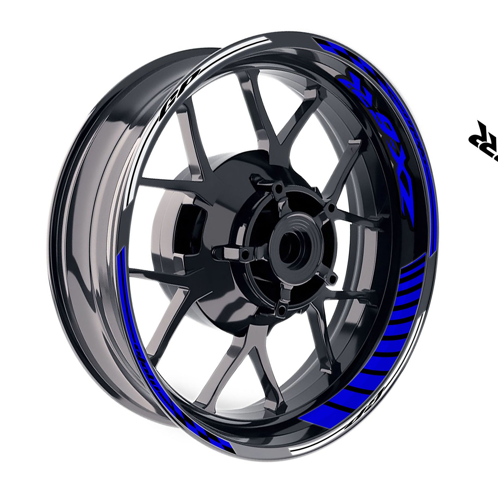 Fit Kawasaki ZX6RR Ninja ZX600 Logo GP 17 inch Rim Wheel Stickers Racing Check
