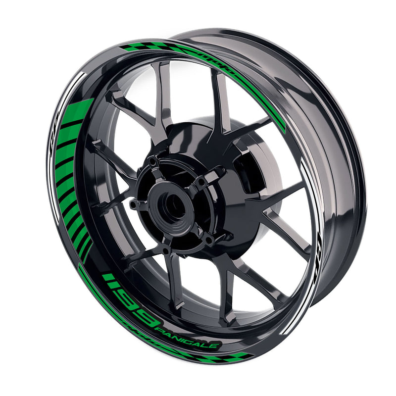 Fit Ducati 1199 Panigale Logo Moto GP Stripe 17 inch Wheel Rim Sticker - MC Motoparts