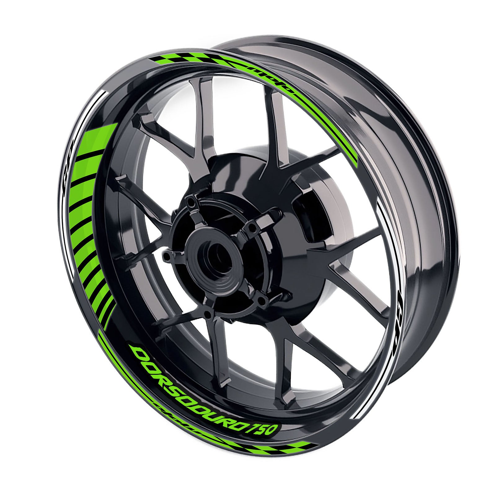 Fit Aprilia Dorsoduro 750 Logo Moto GP Stripe 17 inch Wheel Rim Sticker - MC Motoparts