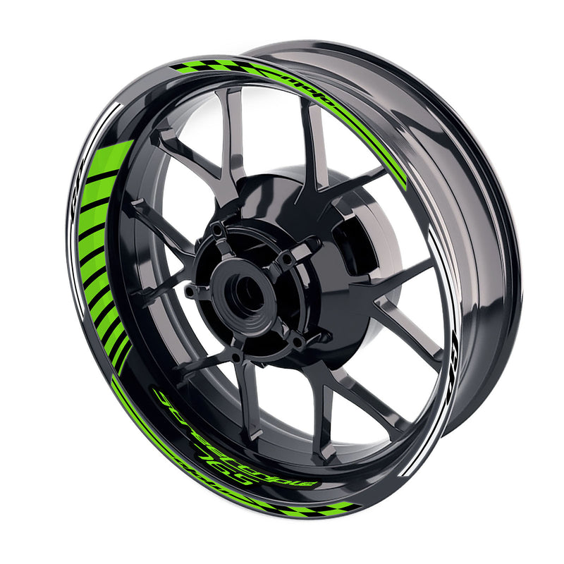 Fit Triumph Street Triple 765 R Logo Moto GP Stripe 17 inch Wheel Rim Sticker - MC Motoparts