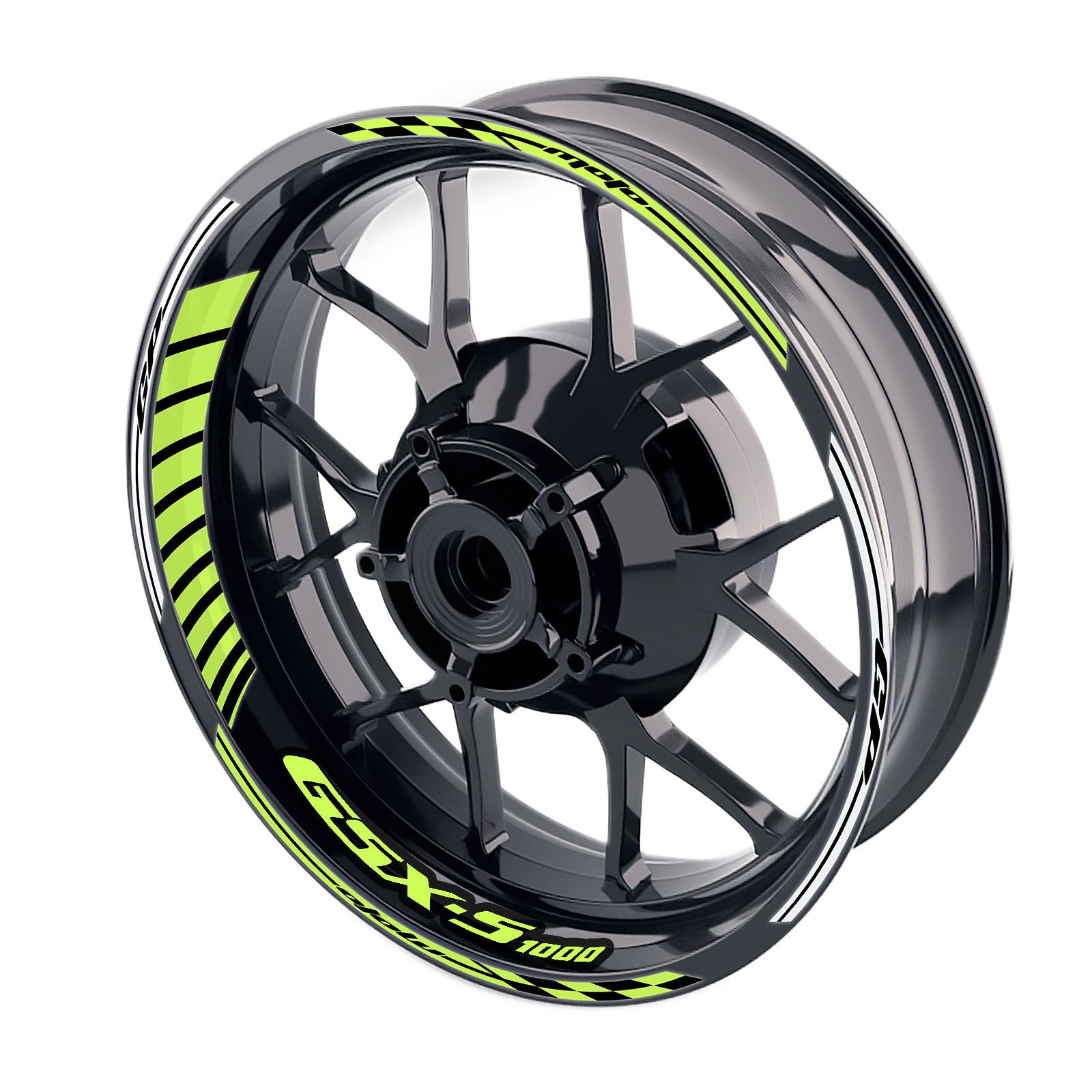 Fit Suzuki GSXS1000 Logo Moto GP Stripe 17 inch Wheel Rim Sticker - MC Motoparts