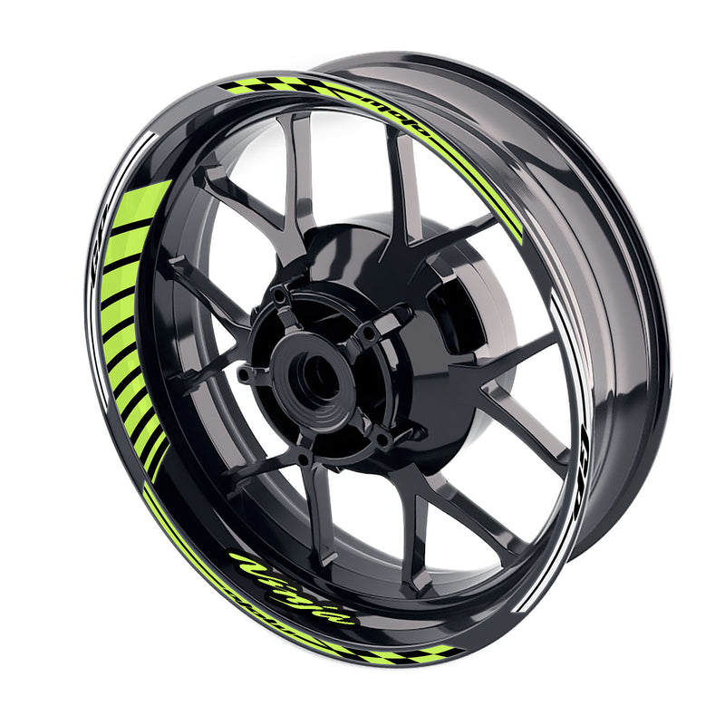 Fit Kawasaki Ninja 1000 650 400 Logo Moto GP Stripe 17 inch Wheel Rim Sticker - MC Motoparts