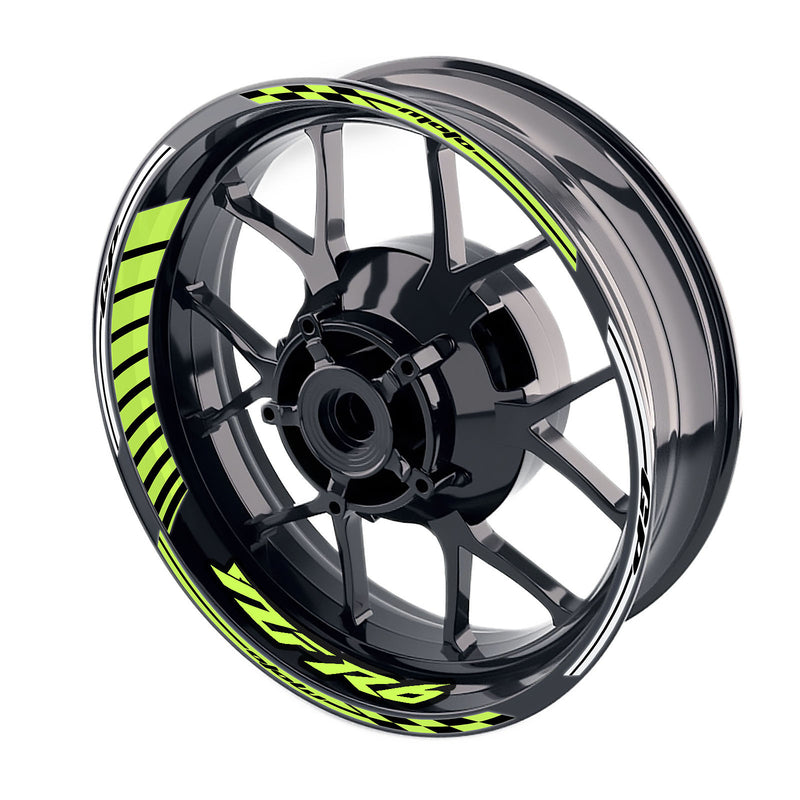 Fit Yamaha YZF R6 99-18 Logo Moto GP Stripe 17 inch Wheel Rim Sticker - MC Motoparts