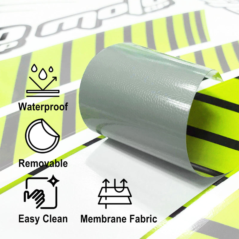 Fit Kawasaki Z750 Z800 Logo Moto GP Stripe 17 inch Wheel Rim Sticker - MC Motoparts