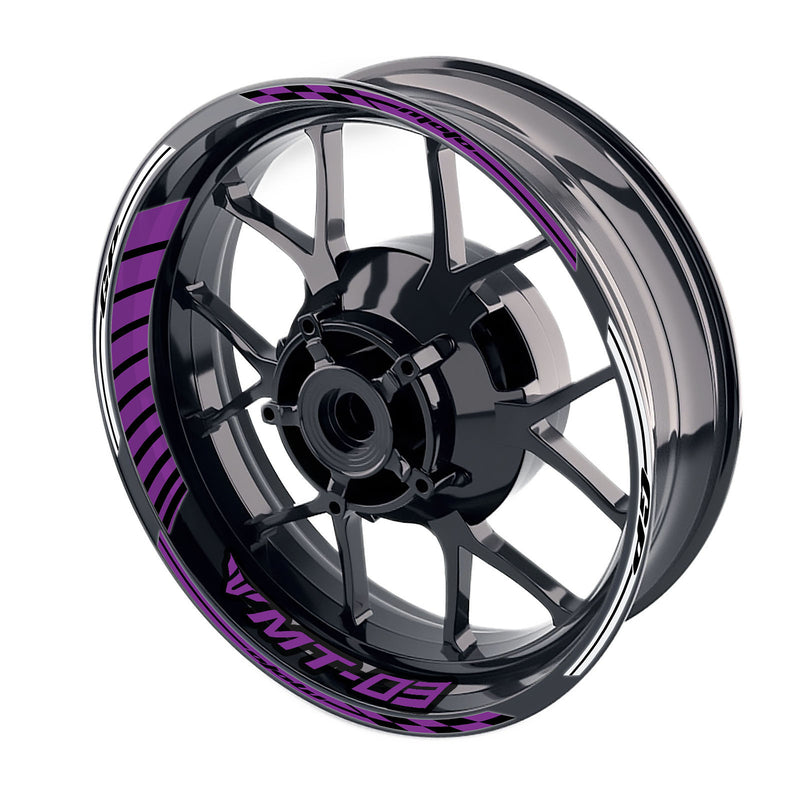 Fit Yamaha MT-03 Logo Moto GP Stripe 17 inch Wheel Rim Sticker - MC Motoparts
