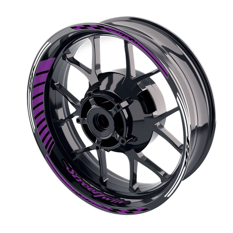 Fit Triumph Street Twin Logo Moto GP Stripe 17 inch Wheel Rim Sticker - MC Motoparts