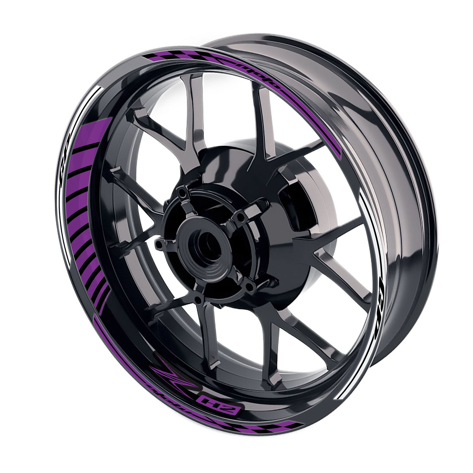 Fit Kawasaki Z H2 Logo Moto GP Stripe 17 inch Wheel Rim Sticker - MC Motoparts