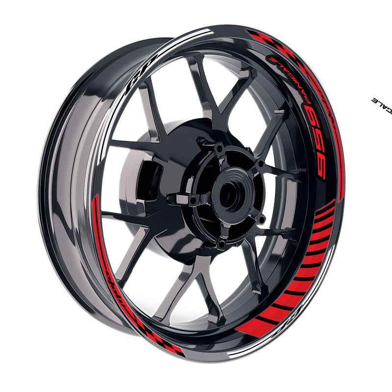Fit Ducati 959 Panigale Logo GP 17 inch Rim Wheel Stickers Racing Check