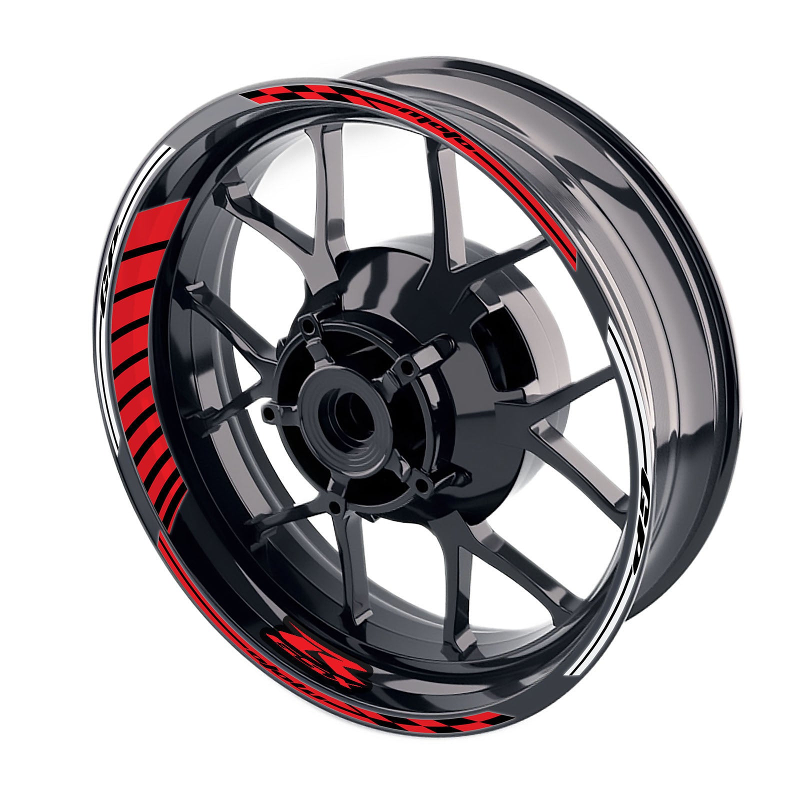 Fit Suzuki GSXR125 GSXR250 Logo Moto GP Stripe 17 inch Wheel Rim Sticker - MC Motoparts