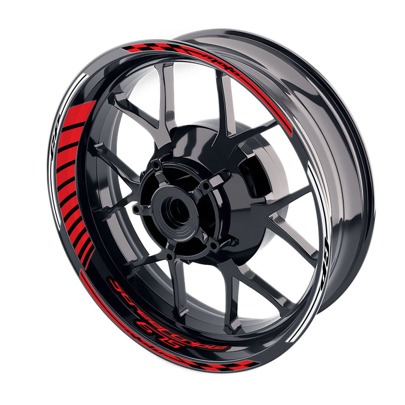 Fit Triumph Street Triple 675 R Logo Moto GP Stripe 17 inch Wheel Rim Sticker - MC Motoparts