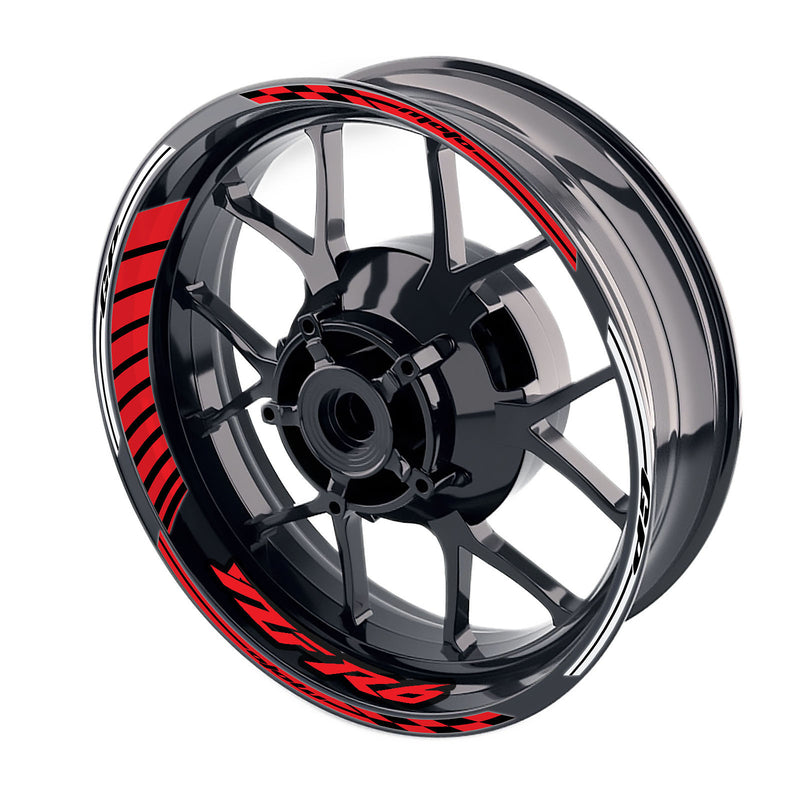 Fit Yamaha YZF R6 99-18 Logo Moto GP Stripe 17 inch Wheel Rim Sticker - MC Motoparts