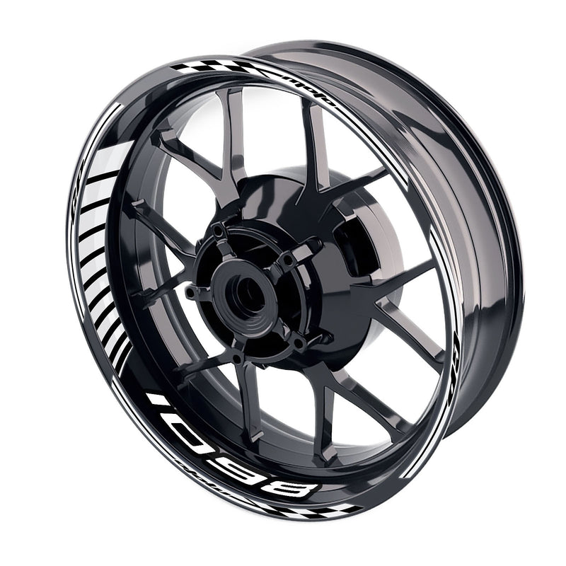Fit Ducati 1098 Logo Moto GP Stripe 17 inch Wheel Rim Sticker - MC Motoparts