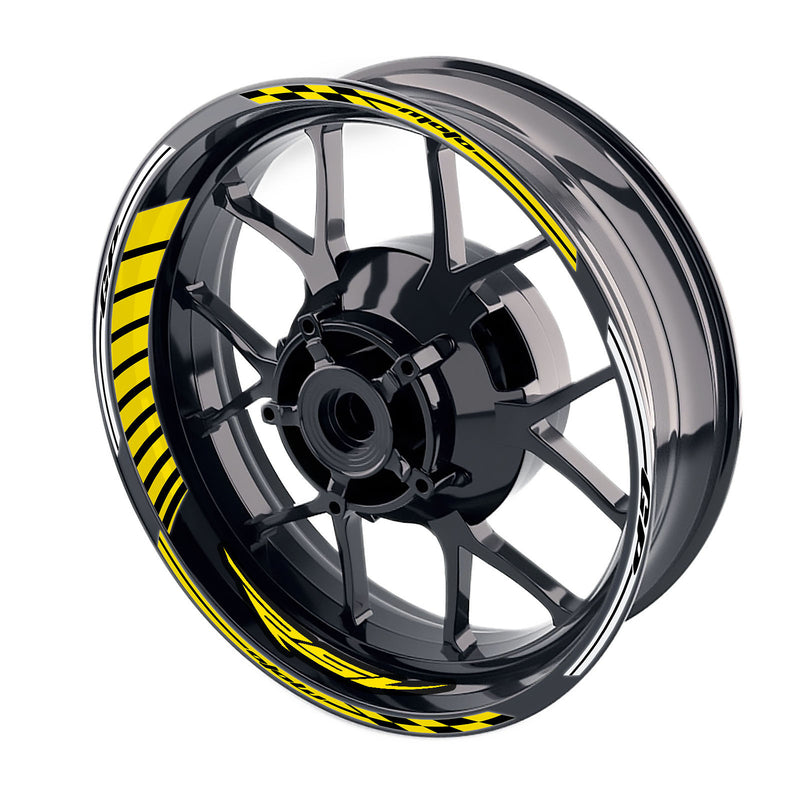 Fit Aprilia RSV1000 R Mille Logo Moto GP Stripe 17 inch Wheel Rim Sticker - MC Motoparts