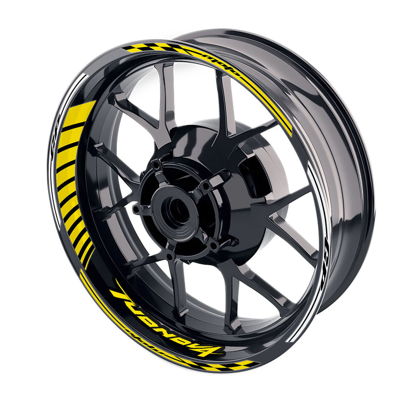 Fit Aprilia Tuono V4 RR V4R Logo Moto GP Stripe 17 inch Wheel Rim Sticker - MC Motoparts