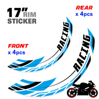 J01 Removable Wheel Decal 2-Piece Inner Rim Sticker For Aprilia