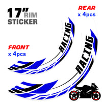 J01 Removable Wheel Decal 2-Piece Inner Rim Sticker For Suzuki