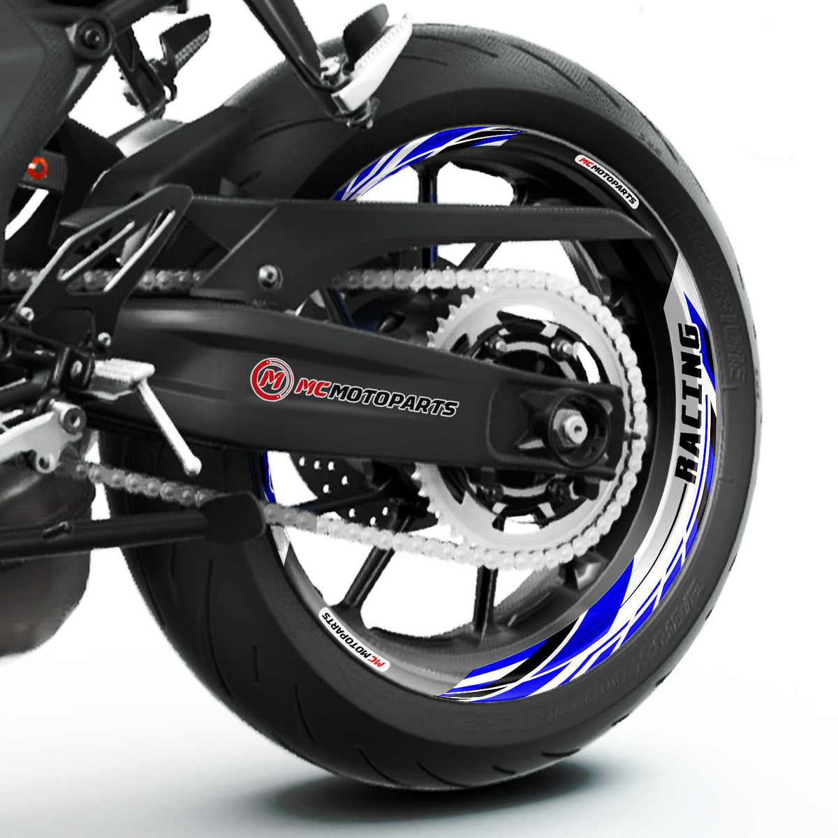 J01 Removable Wheel Decal 2-Piece Inner Rim Sticker For Kawasaki