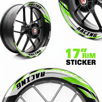 J01 Removable Wheel Decal 2-Piece Inner Rim Sticker For Kawasaki