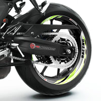 Autocollant de jante amovible J01 17 pouces, 2 pièces, avant et arrière, pour Aprilia Tuono V4R