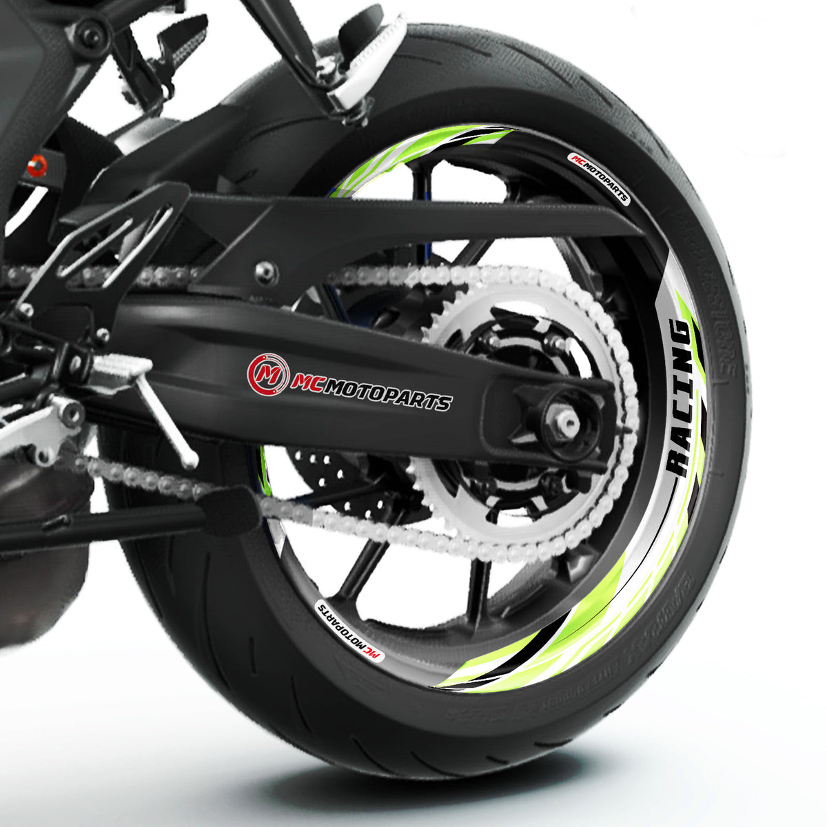 Autocollant de jante amovible J01 17 pouces, 2 pièces, avant et arrière, pour Aprilia Tuono V4R