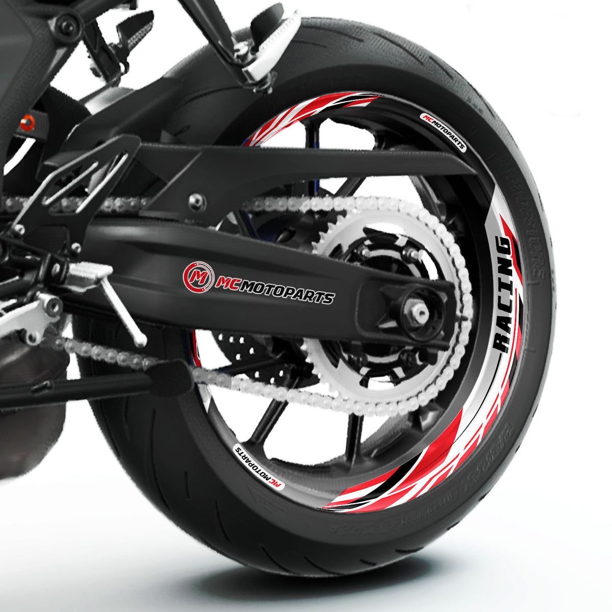 J01 Removable Wheel Decal 2-Piece Inner Rim Sticker For Suzuki