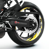 J01 17'' Llanta delantera y trasera extraíble pegatina de llanta de 2 piezas para Aprilia Tuono V4R
