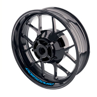 Aprilia Dorsoduro 1200, 750, 900 wheel rim sticker set by StickerBao, bike-specific inner rim decals for stylish wheel accents.