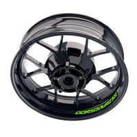 Aprilia DORSODURO 900 wheel stickers and rim decals by StickerBao, bike model-specific inner rim decal set with bold graphic design.