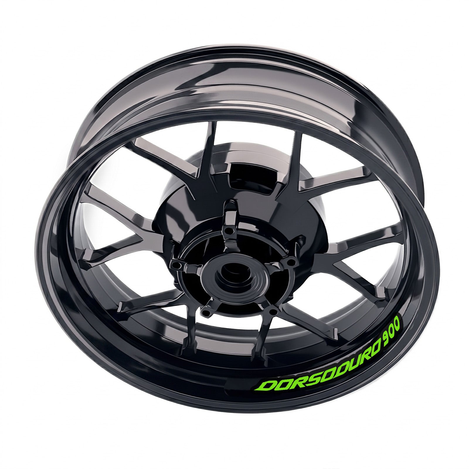 Aprilia DORSODURO 900 wheel stickers and rim decals by StickerBao, bike model-specific inner rim decal set with bold graphic design.