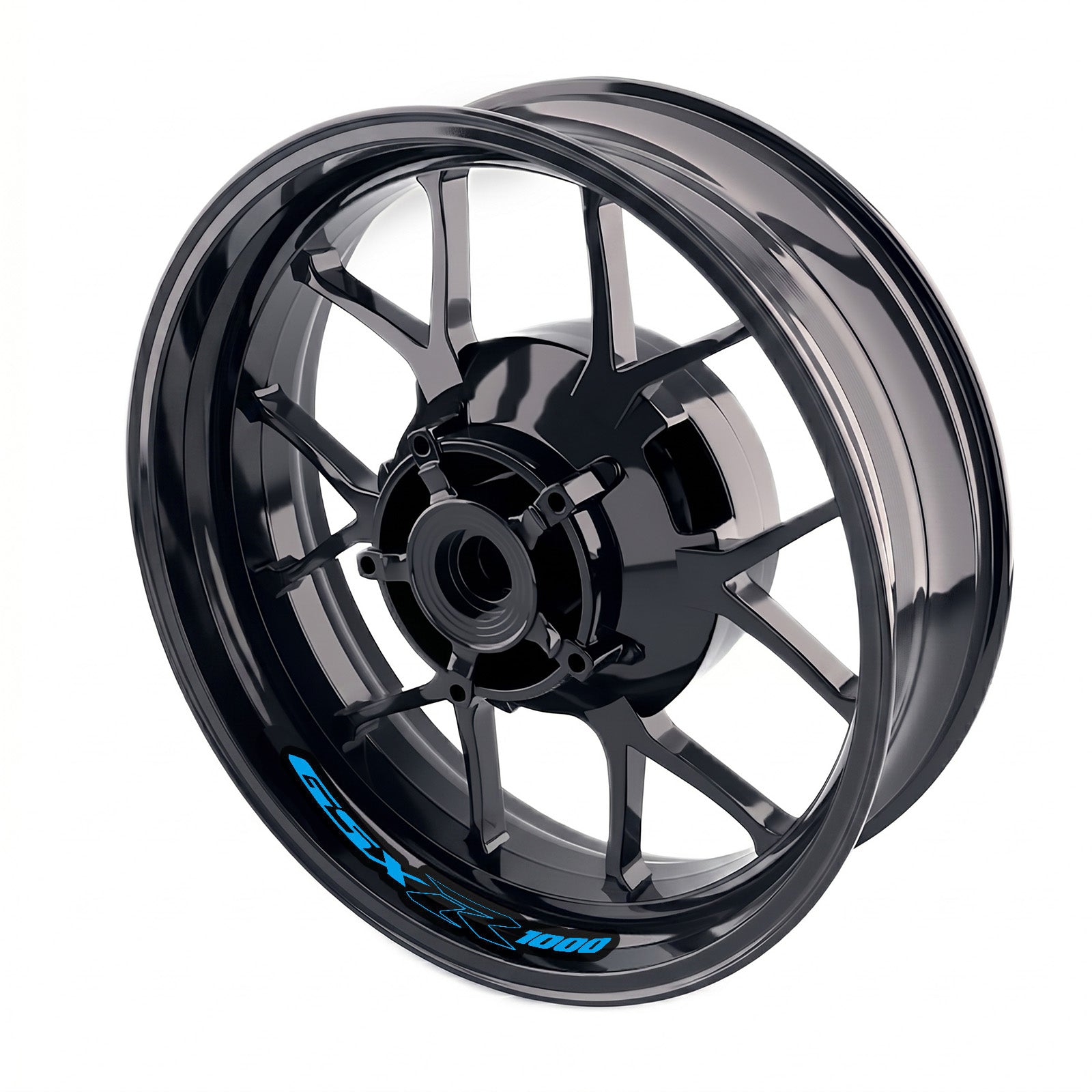 Suzuki GSXR 1000 inner rim sticker set by StickerBao, bike model-specific wheel decals for stylish rim customization.