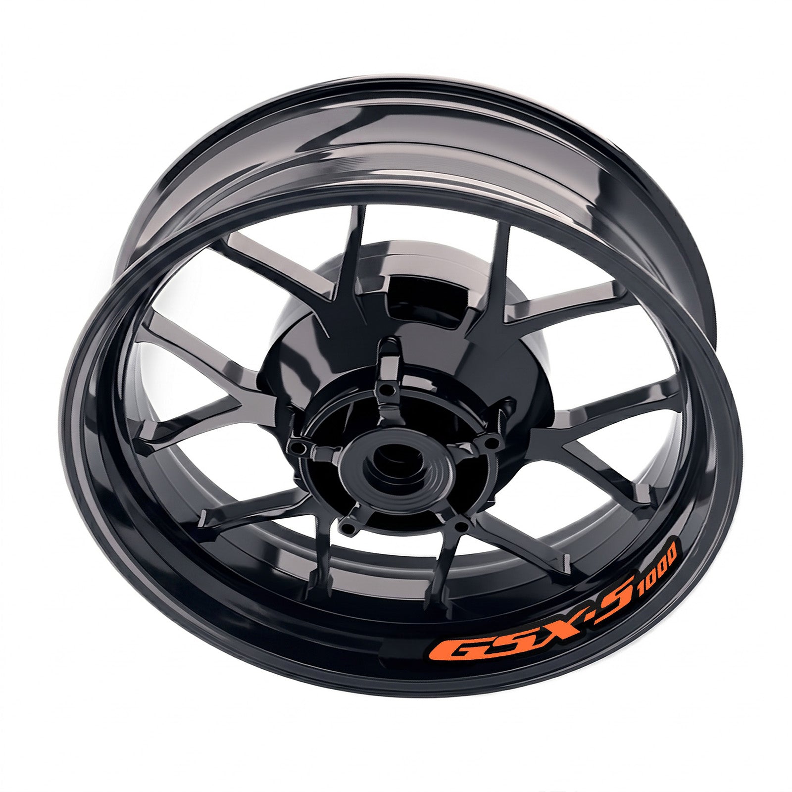 Suzuki GSXS 1000 wheel stickers and rim decals set by StickerBao, featuring bike-specific inner rim decal design.