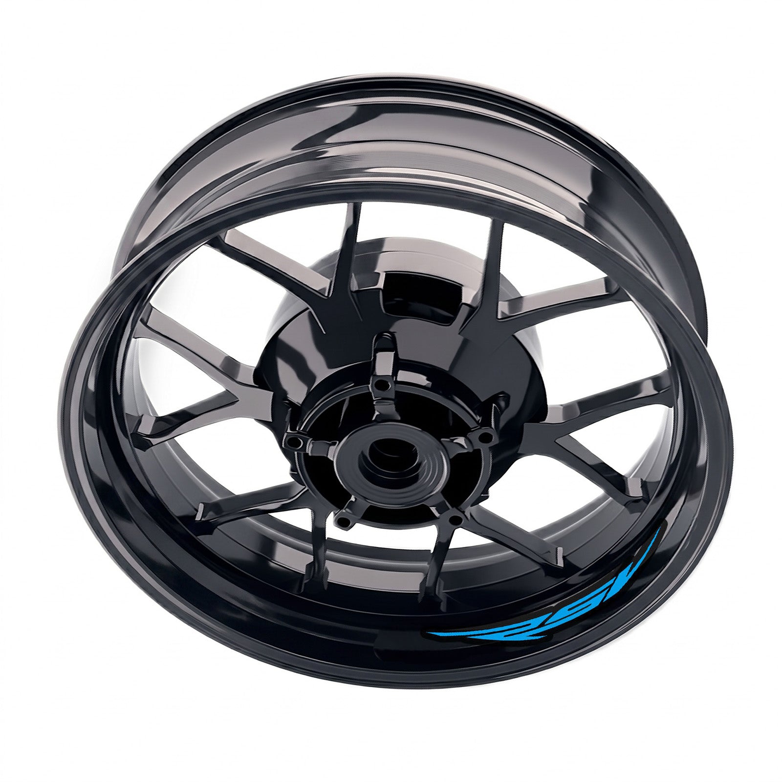 Aprilia RSV1000 R wheel stickers and rim decals set by StickerBao, featuring model-specific inner rim decals for motorcycle wheels.