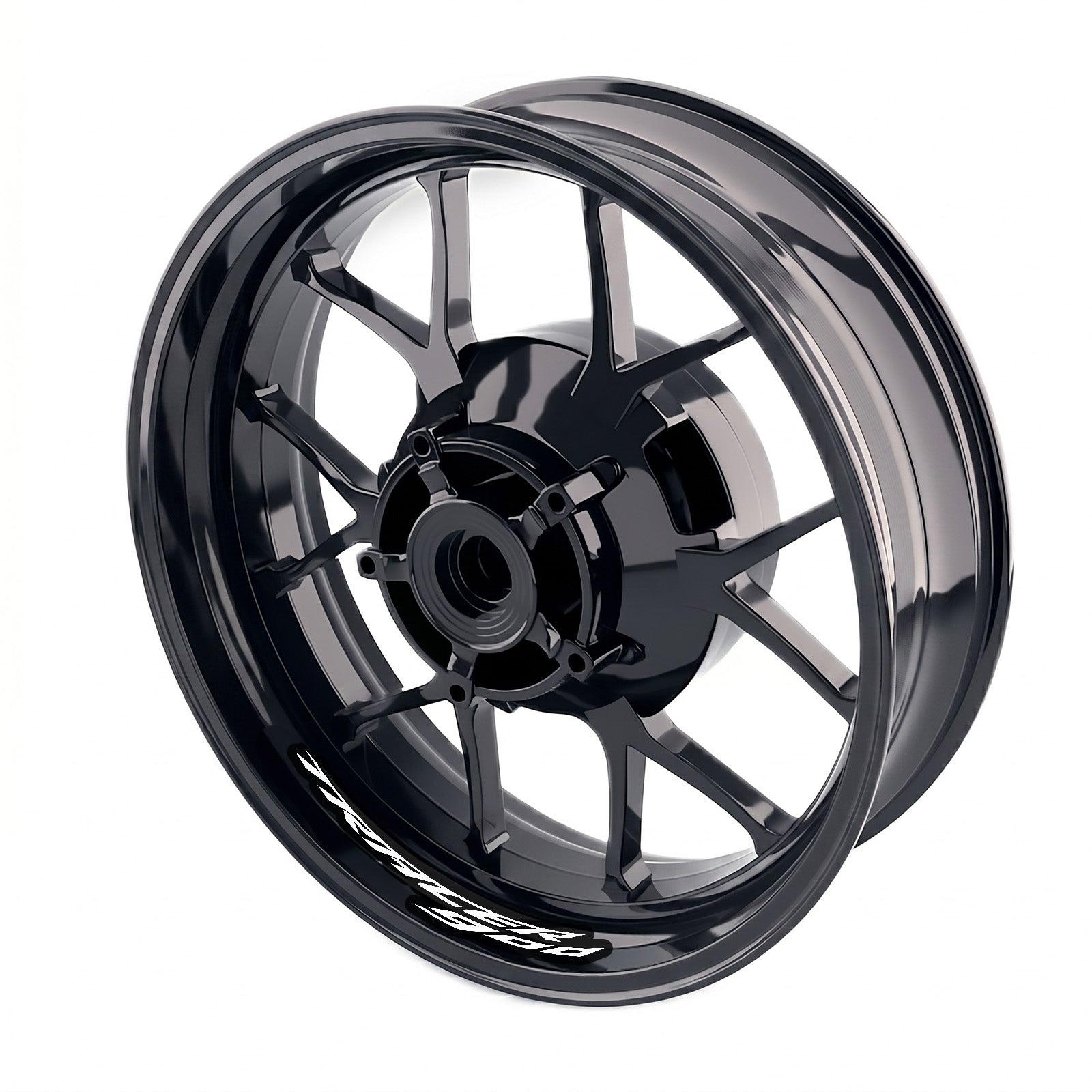 Yamaha TRACER 900 FJ-09 wheel stickers and rim decals set by StickerBao, featuring model-specific inner rim sticker design.