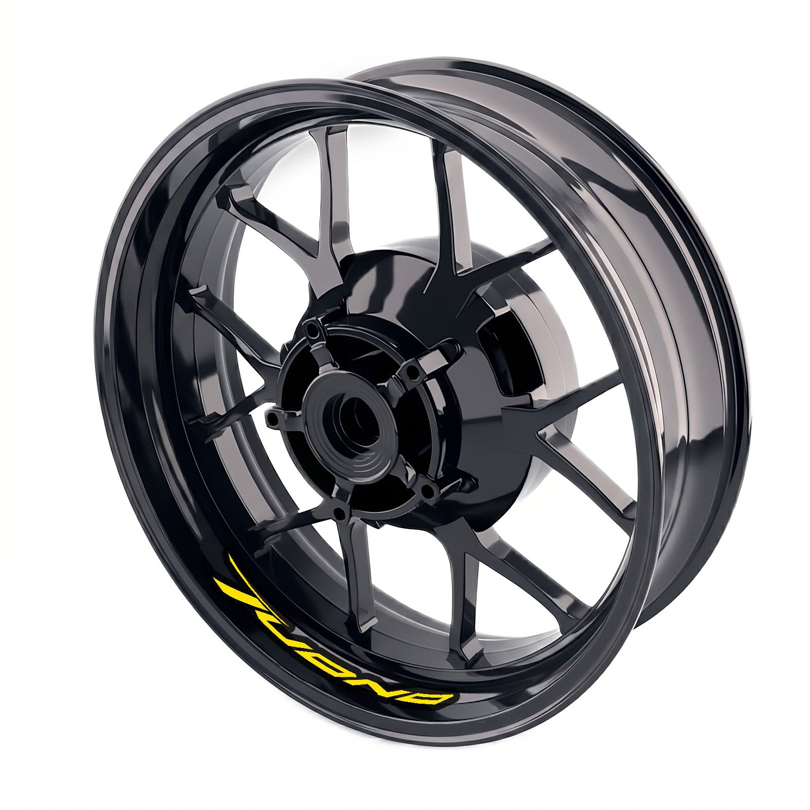 Aprilia Tuono 1000 wheel rim stickers set by StickerBao, bike-specific inner rim decals for custom motorcycle wheel decor