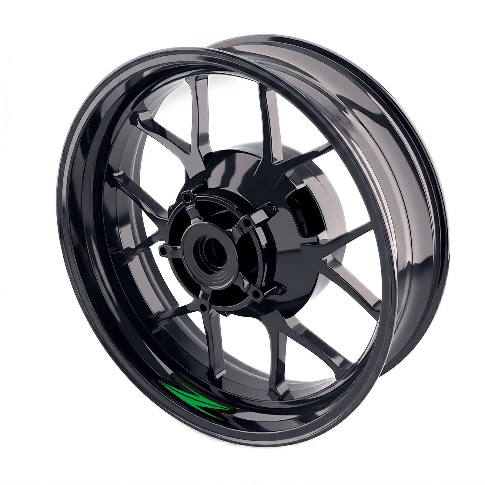Kawasaki Z750 inner rim sticker set by StickerBao, bike-specific wheel decals for stylish rim customization.