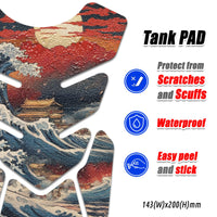 Gas Tank Sticker Motorcycle Tank Pad Protector Anti Slip Shield Vintage Wave MC Motoparts x StickerBao